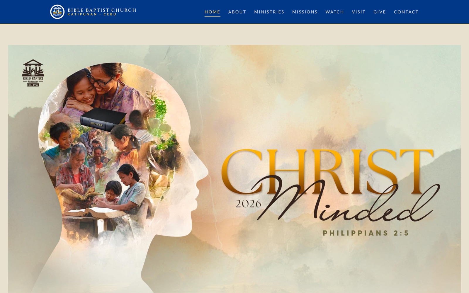 Bible Baptist Church Cebu website screenshot 1 of 4