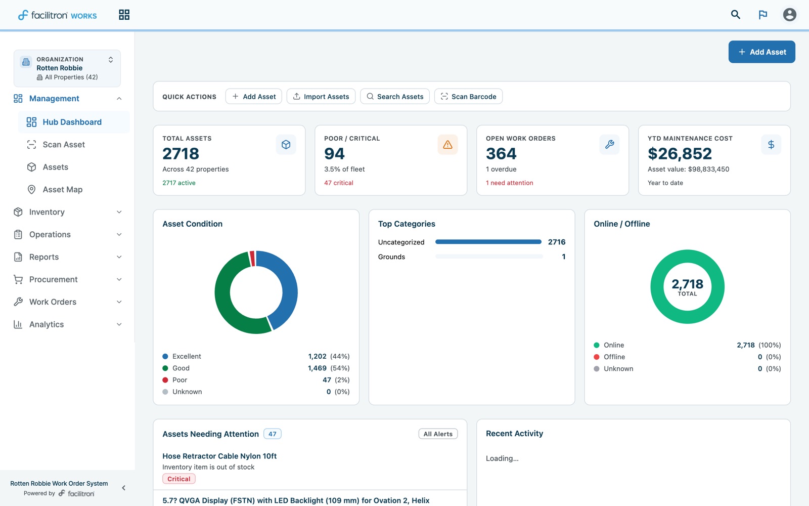 Facilitron Inventory website screenshot 1 of 3