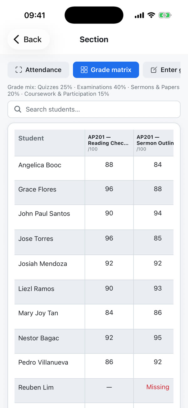 ClassWise mobile app screenshot 1 of 5
