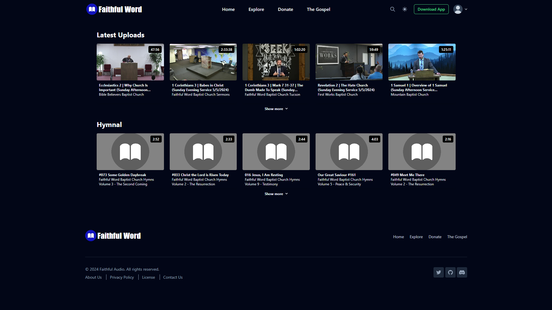 Faithful Word website screenshot 1 of 4
