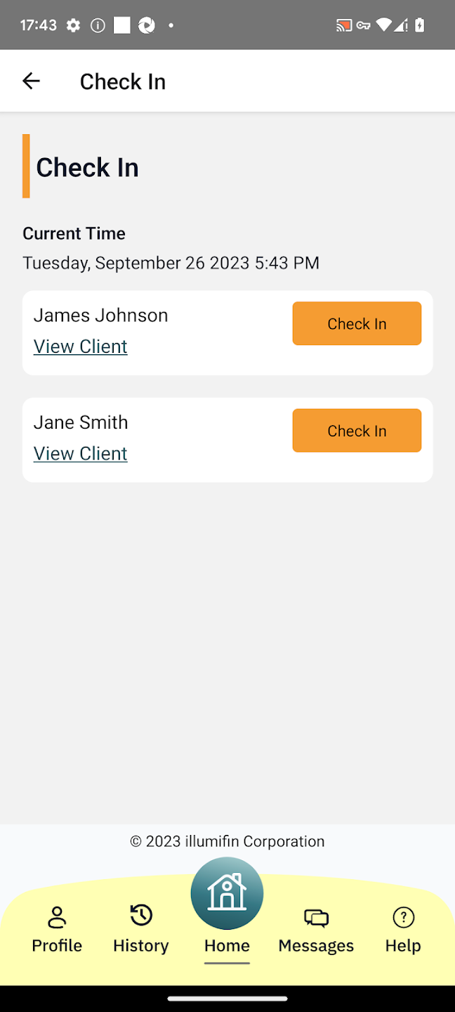 CareExchange EVV mobile app screenshot 2 of 6