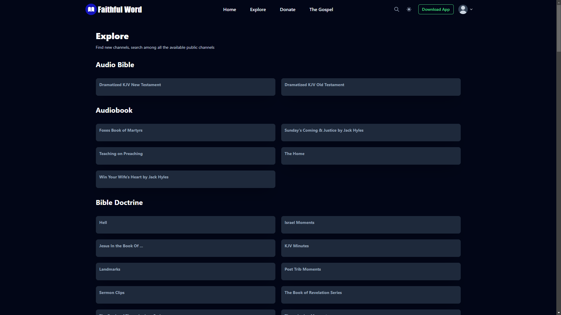 Faithful Word website screenshot 2 of 4