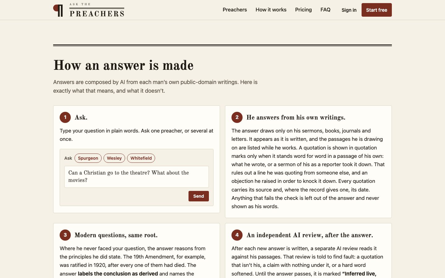 Ask The Preachers website screenshot 4 of 5