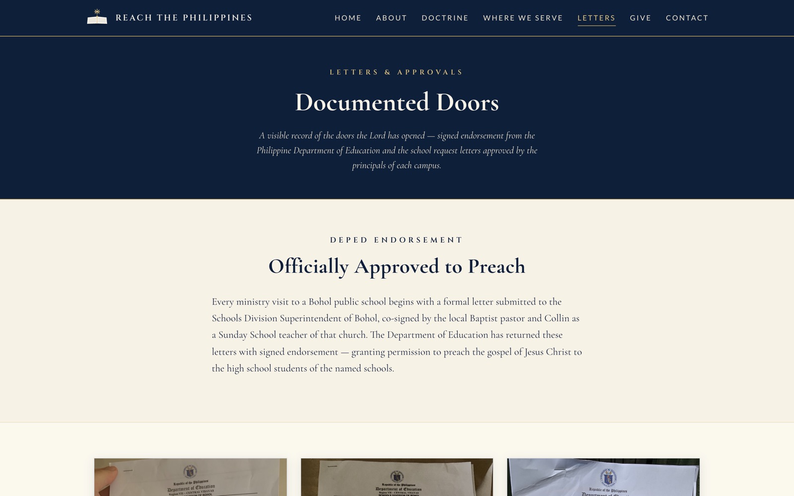 Reach The Philippines website screenshot 3 of 4