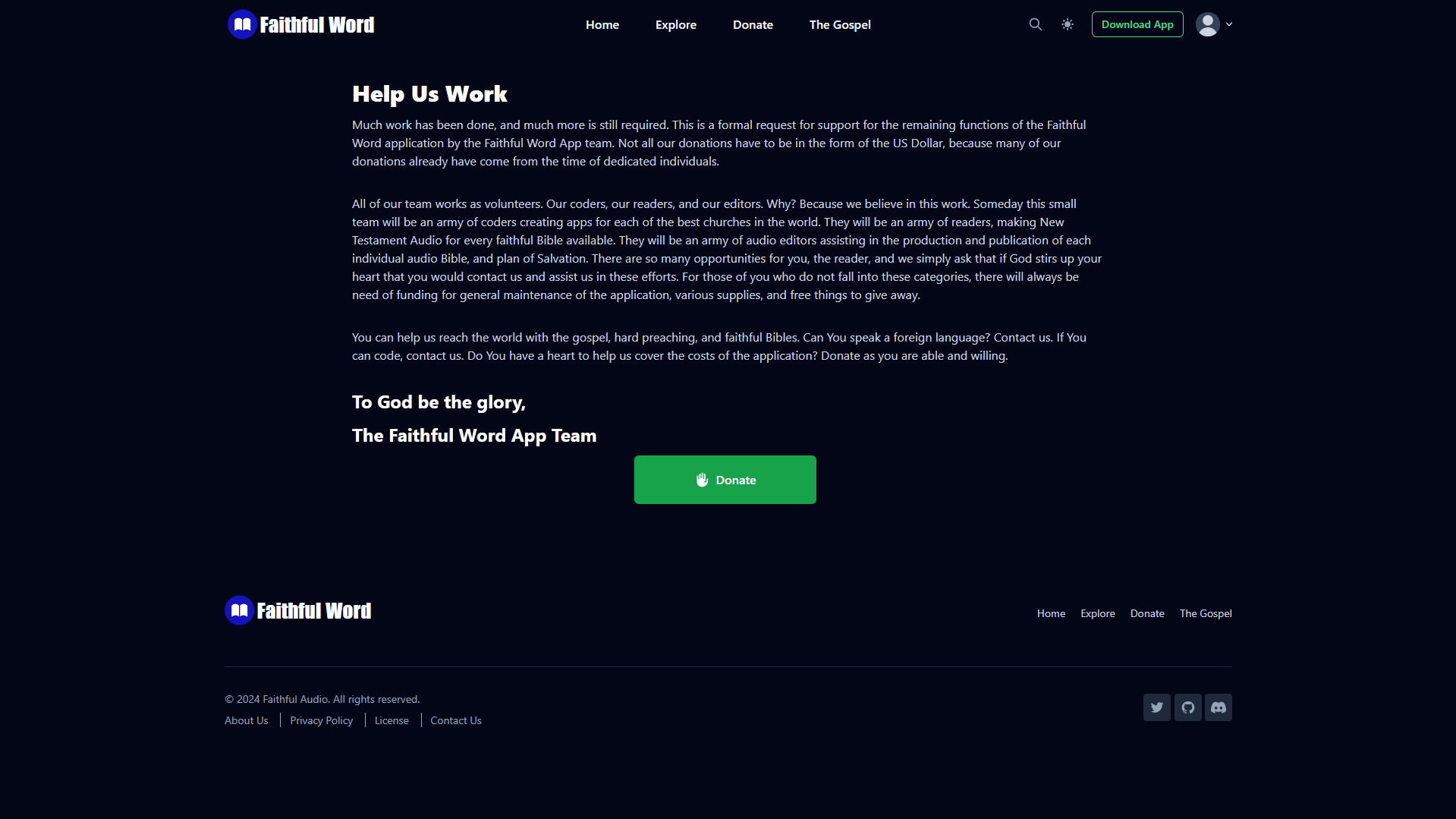 Faithful Word website screenshot 3 of 4