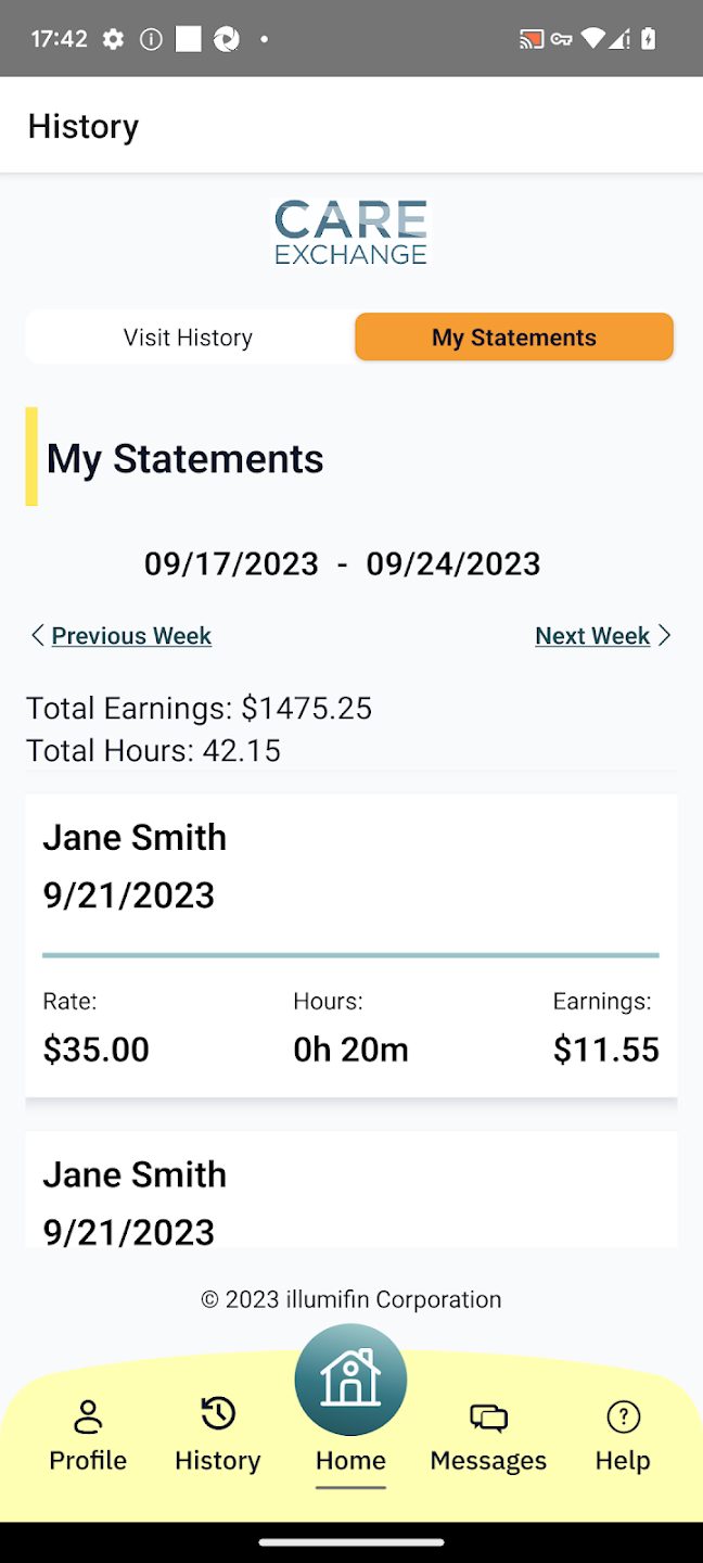 CareExchange EVV mobile app screenshot 6 of 6